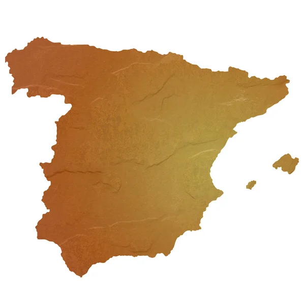 Mapa texturizado de Espanha — Fotografia de Stock