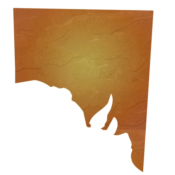 Текстурованою мапа Південної Австралії — стокове фото