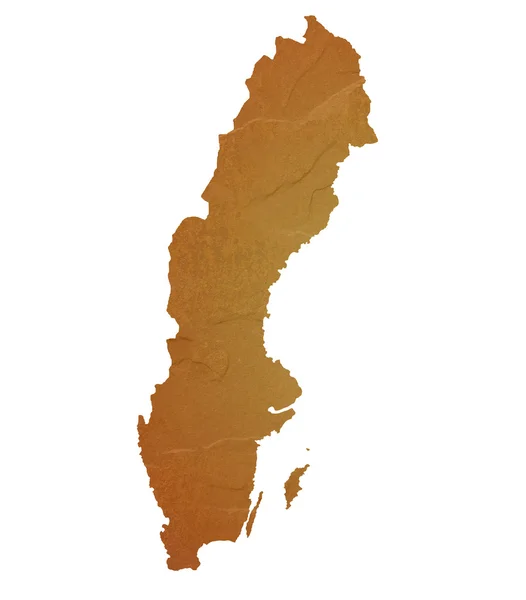 Teksturowane Mapa Szwecji — Zdjęcie stockowe