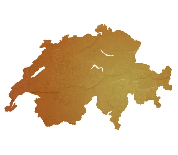 스위스의 질감된 지도 — 스톡 사진