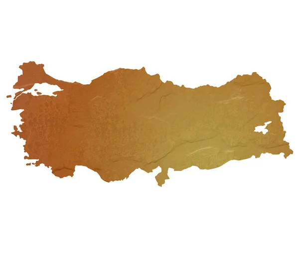 Dekorativní mapa Turecka — Stock fotografie