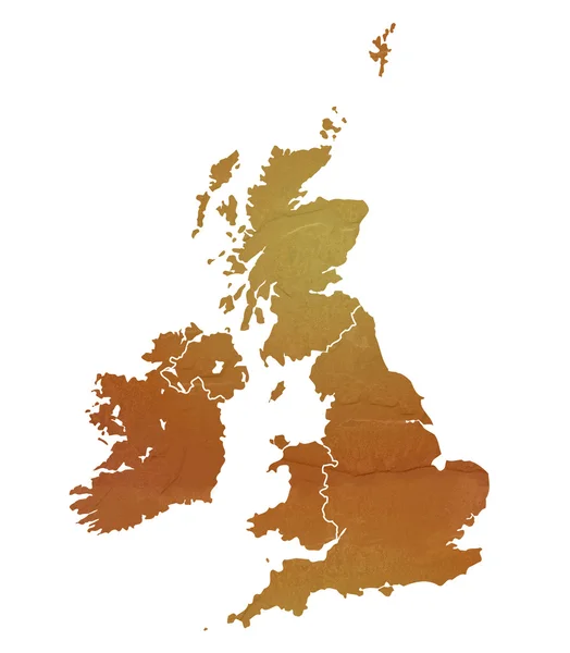 Mapa texturizado de Reino Unido — Fotografia de Stock