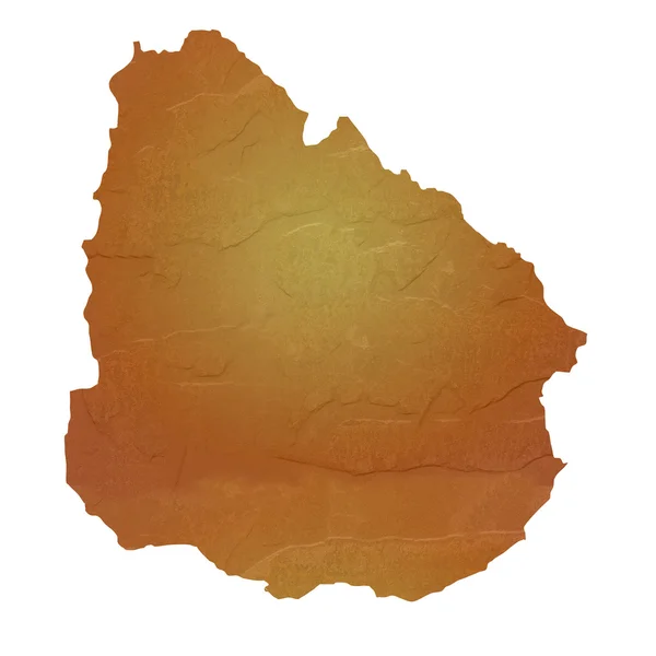 Текстурованою карті Уругвай — стокове фото
