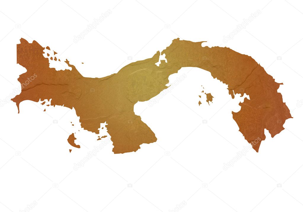 Textured map of Panama