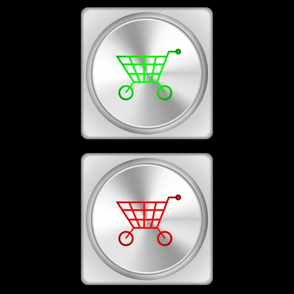 Button - shoping basket — Stock Vector