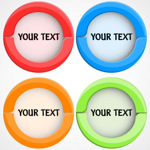 Set of colorful buttons