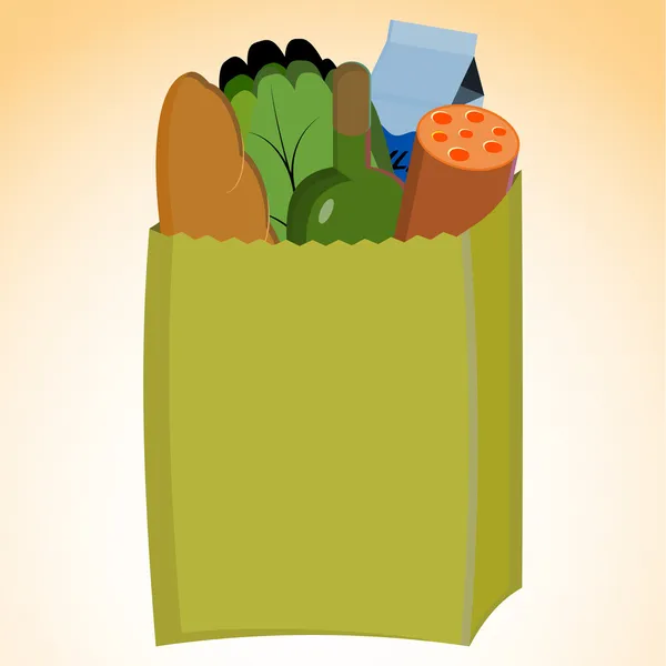 stock vector Grocery bag