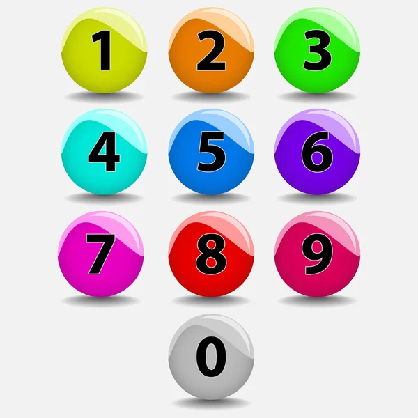 Number balls — Stock Vector