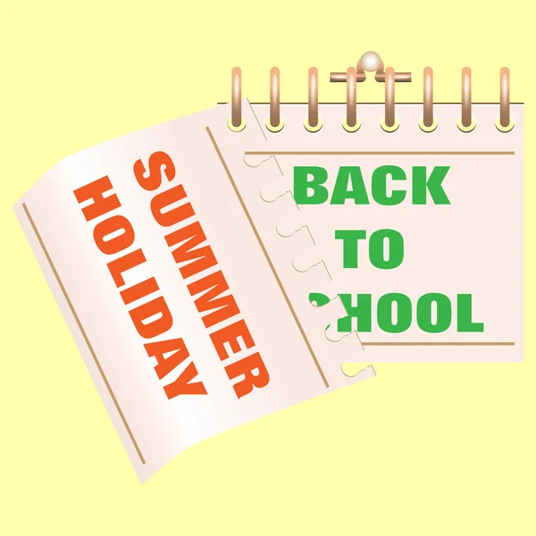 Vissza ehhez: iskolai naptár — Stock Vector