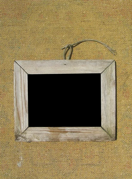 Old wooden picture frame on the wall texture. — Stock Photo, Image