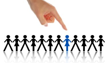 Stand out from the crowd clipart