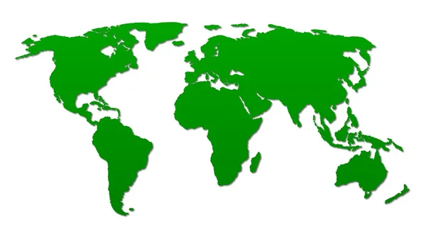 A la luz verdeDünya Haritası — Stok fotoğraf