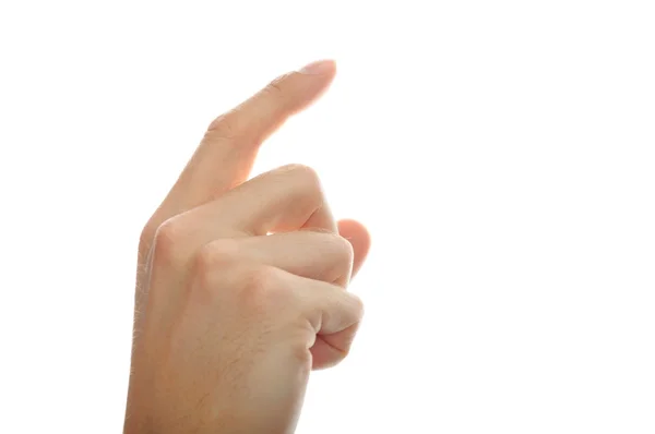 Mão apontando com o dedo — Fotografia de Stock