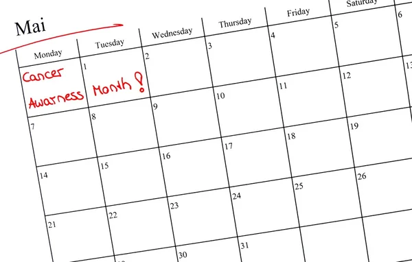 Marcatura calendario — Foto Stock