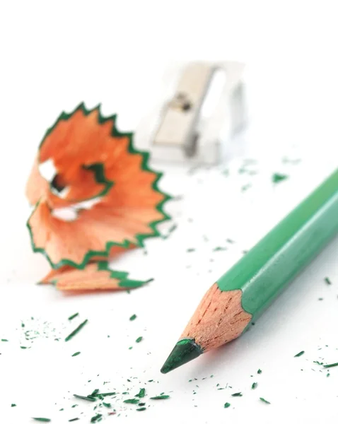 Crayón verde — Foto de Stock