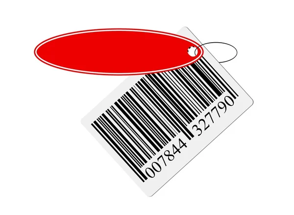 Codice a barre con etichettatura — Foto Stock