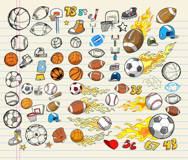 Mega Sports Vector Illustration Set — Stock Vector