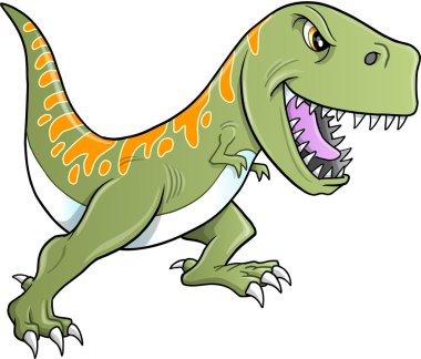 Tough Tyrannosaurus Dinosaur Vector Illustration clipart