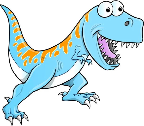 Глупая иллюстрация вектора динозавра Тираннозавра — стоковый вектор