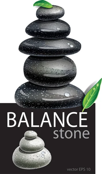 Balanced Zen stones — Stock Vector