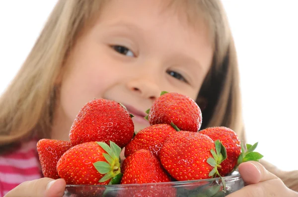 草莓女孩 — 图库照片
