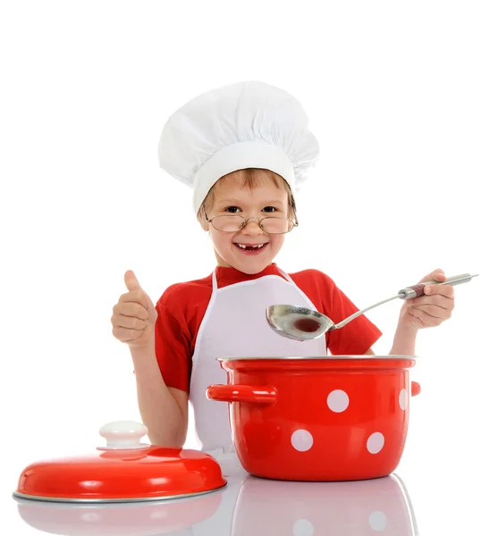 Piccolo chef divertente — Foto Stock