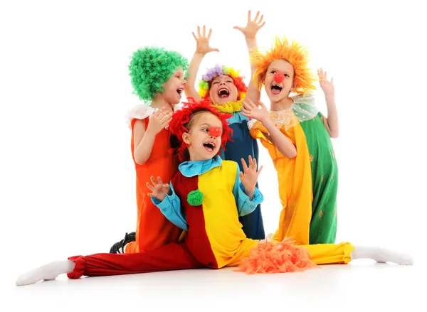 Lustige Clowns — Stockfoto