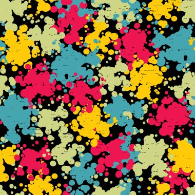 Colorful blots seamless pattern. clipart