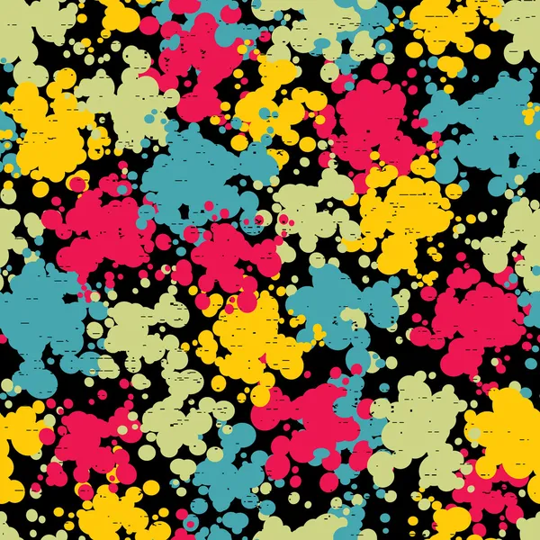 Kleurrijke vlekken naadloos patroon. — Stockvector