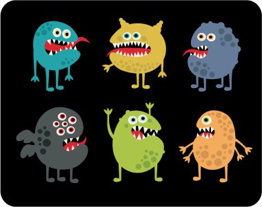 Cute monsters set. clipart