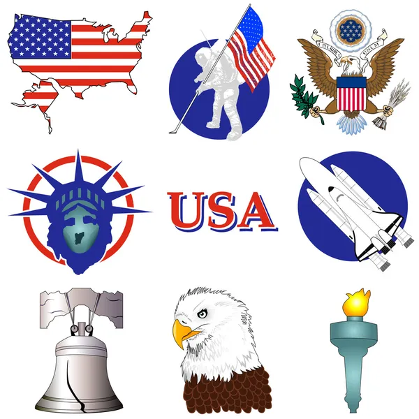 Американские иконы — стоковый вектор