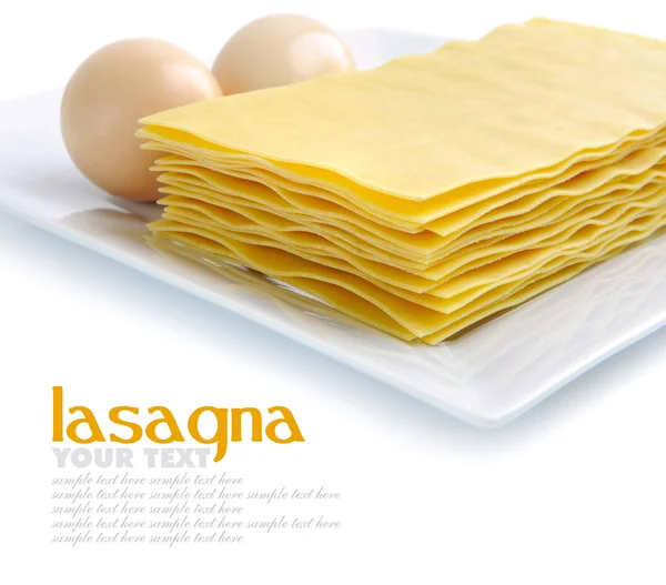 Ongekookt lasagne pasta — Stockfoto