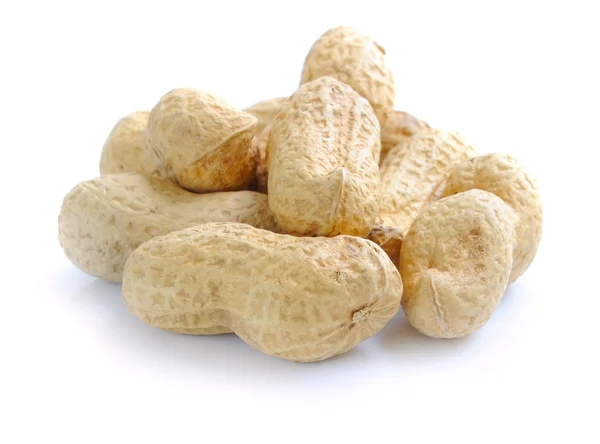 Composizione da arachidi sullo sfondo bianco — Foto Stock