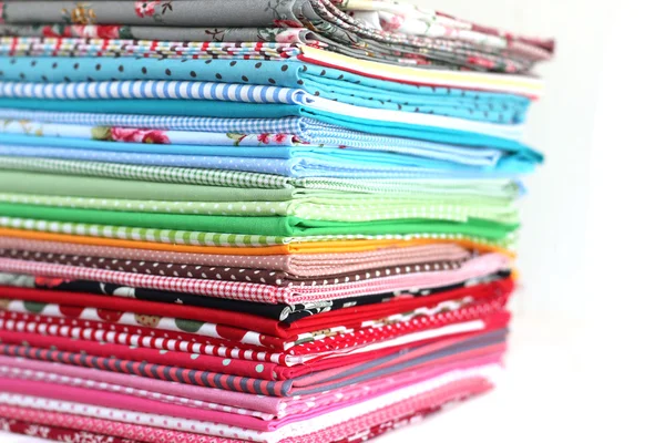 Stock image Pile of colorful cotton textile background