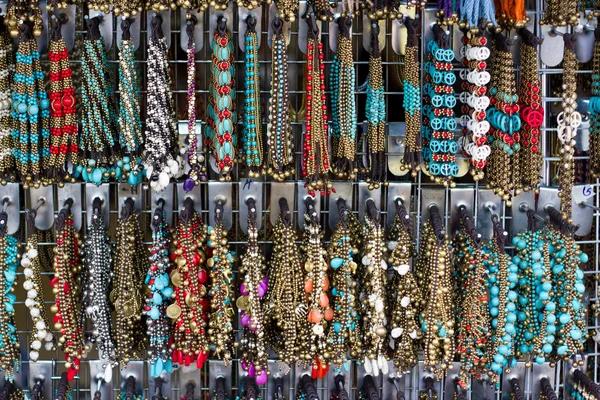 stock image Lovely colored stone jewelry and beads.