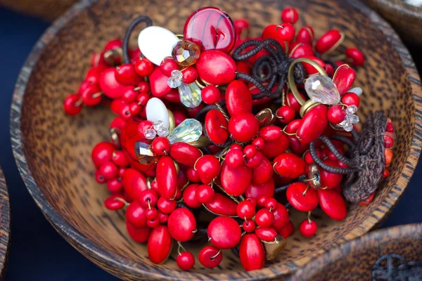 stock image Lovely colored stone jewelry and beads.