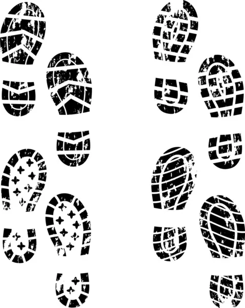 Stampa scarpa Grunge — Vettoriale Stock