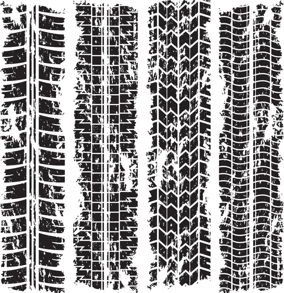 Traces de pneus Grunge — Image vectorielle