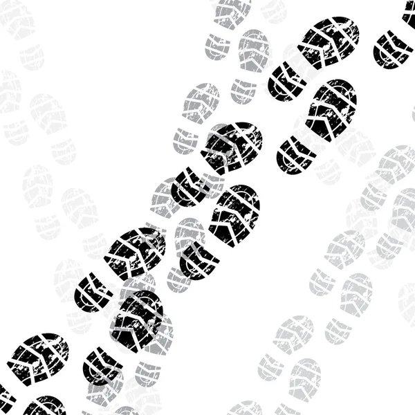 Grunge Shoe Print Hintergrund — Stockvektor