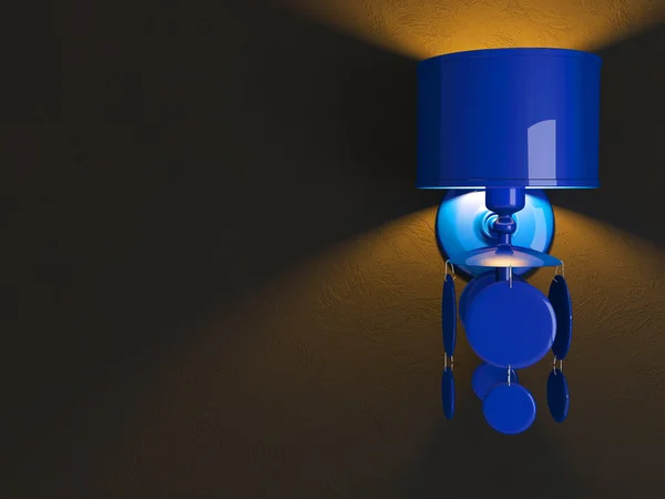Lâmpada de parede azul moderna — Fotografia de Stock