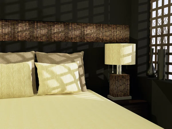 Дизайн интерьера спальни. — стоковое фото