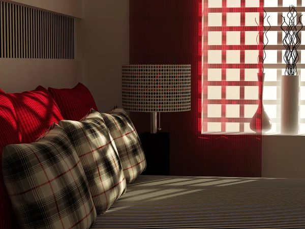 Дизайн интерьера спальни. — стоковое фото