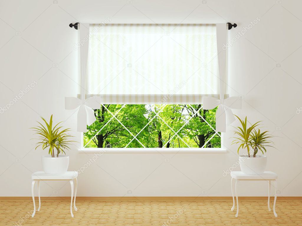 Window in a bright white room.