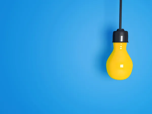 Yellow light bulb. — Stock Photo, Image