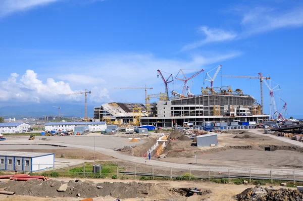 Construction of the main stadium «Fisht» in Sochi, Russia — Stok fotoğraf