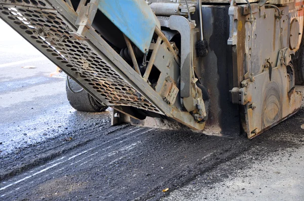 Fräsning av asfalt — Stockfoto