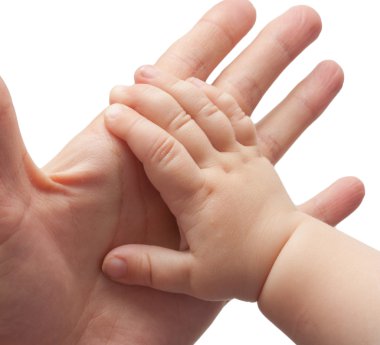 Father's and baby's hands clipart