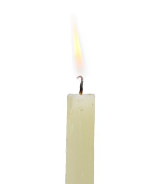 Candle on a white background clipart