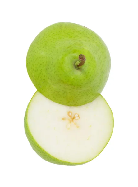Sliced ​​pear isolated on white background — Stock Photo, Image