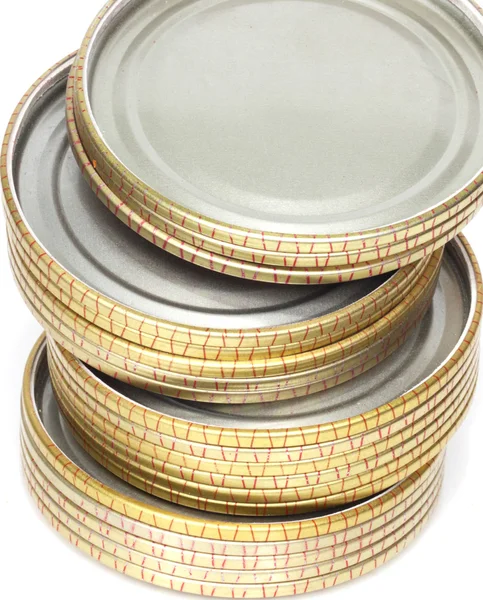 Tin lids for canning — Stock Photo, Image